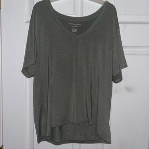 American Eagle Hunter Green Soft and Sexy Shirt